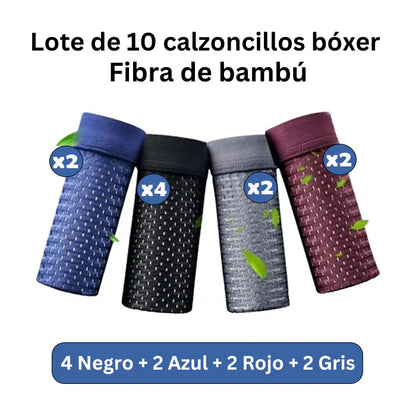 CALZONCILLOS BÓXER DE FIBRA DE BAMBÚ - PAGA 5, LLEVA 10 !