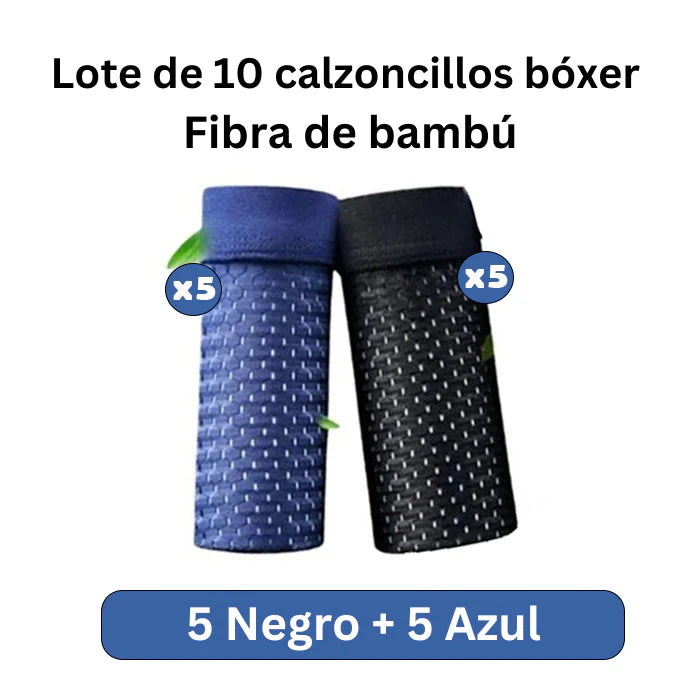 CALZONCILLOS BÓXER DE FIBRA DE BAMBÚ - PAGA 5, LLEVA 10 !